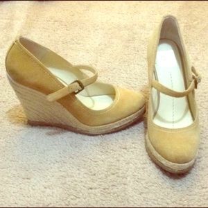 Dolce vida jane tan suede wedge shoes